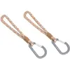 Image de Lassig, Poussette : accessoires, Crochets de fixation Cordon Lot de 2 Camel/Vanilla/Lavender