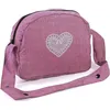 Image de Sac à langer pour poussettes de poupées jean rose