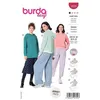 Image de Patron Burda 5979 - Sweat-shirt à capuche décontractés et confortables proposés en trois longueurs du 36 au 50 (FR) - Model FR 36-50