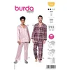 Image de Patron Burda 5956 - Pyjama UNISEX classique et confortable pour elle et lui (M, L, XL) - Model FR 40-56