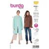 Image de Patron Burda 5974 - Veste & manteau à manches raglan et col droit du 36 au 46 (FR) - Model FR 34-46
