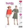 Image de Patron Burda 5920 - Robe et la blouse au décolleté Carmen du 34 - Model FR 34-44
