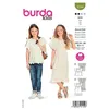 Image de Patron Burda 9244 - Robe et Blouse avec décolleté décorées de ruchés de manches du 4 au 11 ans - Model FR 4-11 ANS