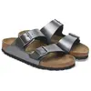 Image de Birkenstock, Unisexe, Sandales, Arizona BS Unisex Flip-Flops, Argent, Gris, (40)