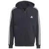 Image de Adidas, Hommes, Pull-over, Sweat à capuche 3-Stripes FL Full Zip, Noir, Gris, (S)