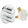 Image de Duravit, Robinetterie de salle de bains, Robinetterie thermostatique, set thermostatique encastré, consommateur 2, rond, chrome bril