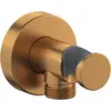 Image de Duravit, Robinetterie de salle de bains, Wandanschlussbogen rd Ros mit Brausehalter bronze gebürstet bronze gebürstet