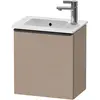 Image de Duravit, Meuble sous-lavabo, D-Neo lavabo suspendu, 410x440x274mm, 1 portes, charnières à gauche, avec poignée diamant noir (41 x 27.40 x 44 cm)