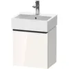 Image de Duravit, Meuble sous-lavabo, D-Neo, sous-lavabo en console suspendu, 434x440x322mm, 1 portes, charnières à droite, avec poignée (43.40 x 32.20 x 44 cm)