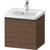 Image de Duravit, Meuble sous-lavabo, D-Neo bâti-support lavabo suspendu, 484x440x372mm, 1 tiroir, avec poignée diamant noir (48.40 x 37.20 x 44 cm)