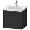Image de Duravit, Meuble sous-lavabo, D-Neo bâti-support lavabo suspendu, 484x440x372mm, 1 tiroir, avec poignée diamant noir (48.40 x 37.20 x 44 cm)