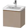 Image de Duravit, Meuble sous-lavabo, D-Neo bâti-support lavabo suspendu, 484x440x372mm, 1 tiroir, avec poignée bronze brossé (48.40 x 37.20 x 44 cm)