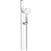 Image de Duravit, Pommeau de douche, Douches et accessoires Ensemble de douche 800, 3jet chrome, blanc brillant (3 Types de jets, 9 l/min)