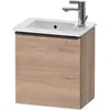 Image de Duravit, Meuble sous-lavabo, D-Neo lavabo suspendu, 410x440x274mm, 1 portes, charnières à gauche, avec poignée diamant noir (41 x 27.40 x 44 cm)