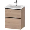 Image de Duravit, Meuble sous-lavabo, D-Neo bâti-support lavabo suspendu, 510x625x402mm, 1 tiroir, avec poignée diamant noir (51 x 40.20 x 62.50 cm)