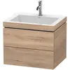 Image de Duravit, Ensemble de meubles de salle de bain, L-Cube c-bonded Ensemble suspendu, 2 tiroirs, sans trop-plein, 1 trou pour robinet, 600x500x480mm