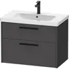 Image de Duravit, Meuble sous-lavabo, D-Code Meuble sous-lavabo, 1 tiroir, 784x460mm, découpe siphon, avec poignée (78.40 x 46 x 55.50 cm)