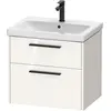 Image de Duravit, Meuble sous-lavabo, D-Code Meuble sous-lavabo, 1 tiroir, 634x460mm, découpe siphon, avec poignée (62 x 55 x 70 cm)