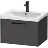 Image de Duravit, Meuble sous-lavabo, D-Code bâti-support pour lavabo, 1 tiroir, 634x460mm, avec poignée (63.40 x 46 x 40 cm)