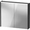 Image de Duravit, Armoire de toilette, Armoire de toilette D-Code, prise type F (EU, DE), 2 portes, champ lumineux LED en haut, 800 (80 x 14.80 x 70 cm)