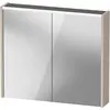 Image de Duravit, Armoire de toilette, Armoire de toilette D-Code, prise type J (CH, LI), 2 portes, champ lumineux LED en haut, 800 (80 x 14.80 x 70 cm)