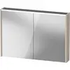 Image de Duravit, Armoire de toilette, Armoire de toilette D-Code, prise type J (CH, LI), 2 portes, champ lumineux LED en haut, 100 (100 x 14.80 x 70 cm)