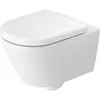 Image de Duravit, Cuvette toilettes + bidet, WC suspendu D-Code, base de charnière prémontée, fixation cachée, chasse d'eau basse, ri