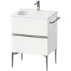 Image de Duravit, Meuble sous-lavabo, Sivida bâti-support pour lavabo, 2 tiroirs, poignée profilée chromée, 610x477x592mm, pou (61 x 47.70 x 59.20 cm)