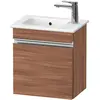 Image de Duravit, Meuble sous-lavabo, Sivida bâti-support pour lavabo, charnières à droite, poignée profilée chromée, 400x28 (40 x 28.70 x 44.30 cm)
