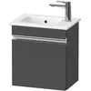 Image de Duravit, Meuble sous-lavabo, Sivida bâti-support pour lavabo, charnières à droite, poignée profilée chromée, 400x28 (40 x 28.70 x 44.30 cm)