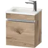 Image de Duravit, Meuble sous-lavabo, Sivida bâti-support pour lavabo, charnières à droite, poignée profilée chromée, 400x29 (40.50 x 44.50 x 52 cm)