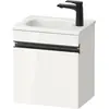 Image de Duravit, Meuble sous-lavabo, Sivida bâti-support pour lavabo, charnières à gauche, poignée profilée noir diamant mat (40 x 29.50 x 44 cm)