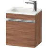 Image de Duravit, Meuble sous-lavabo, Sivida bâti-support pour lavabo, charnières à gauche, poignée profilée chromée, 400x29 (40 x 44 x 52 cm)