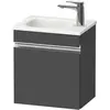 Image de Duravit, Meuble sous-lavabo, Sivida bâti-support pour lavabo, charnières à droite, poignée profilée chromée, 400x29 (40 x 29.50 x 44 cm)