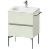Image de Duravit, Meuble sous-lavabo, Sivida bâti-support pour lavabo, 2 tiroirs, poignée profilée chromée, 610x477x592mm, pou (61 x 47.70 x 59.20 cm)