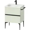 Image de Duravit, Meuble sous-lavabo, Sivida Meuble sous-lavabo, 2 tiroirs, poignée encastrée noir diamant mat, 610x477x592mm, p (61 x 47.70 x 59.20 cm)