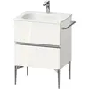 Image de Duravit, Meuble sous-lavabo, Sivida bâti-support pour lavabo, 2 tiroirs, poignée profilée chromée, 610x477x592mm, pou (61 x 47.70 x 59.20 cm)