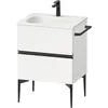 Image de Duravit, Meuble sous-lavabo, Sivida Meuble sous-lavabo, 2 tiroirs, poignée encastrée noir diamant mat, 610x477x592mm, p (61 x 47.70 x 59.20 cm)