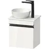 Image de Duravit, Meuble sous-lavabo, Sivida Meuble sous-lavabo sur console, charnières à droite, poignée-barre noir diamant ma (40.50 x 44.50 x 52 cm)