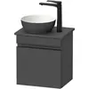 Image de Duravit, Meuble sous-lavabo, Sivida Meuble sous-lavabo sur console, charnières à droite, poignée-barre noir diamant ma (40.50 x 44.50 x 52 cm)