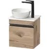 Image de Duravit, Meuble sous-lavabo, Sivida Meuble sous-lavabo sur console, charnières à gauche, poignée-barre noir diamant ma (40 x 32.50 x 44 cm)