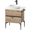 Image de Duravit, Meuble sous-lavabo, Sivida Meuble sous-lavabo sur console, 2 tiroirs, poignée noire diamantée mate, 645x475x54 (64.50 x 47.50 x 54.80 cm)