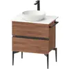 Image de Duravit, Meuble sous-lavabo, Sivida Meuble sous-lavabo sur console, 2 tiroirs, poignée noire diamantée mate, 645x475x54 (64.50 x 47.50 x 54.80 cm)