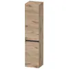 Image de Duravit, Armoire de salle de bain, Sivida Armoire haute, poignée noire diamant mat, charnières à droite, 2 portes, 400x374x1 (40 x 37.40 x 144 cm)