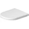Image de Duravit, Abattant WC, Siège de WC D-Code, amovible, avec fermeture automatique, fixation par pin, 374x433mm, blan