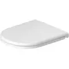Image de Duravit, Abattant WC, Siège de WC D-Code, avec abaissement automatique, fixation par vis, 374x433mm, blanc brilla