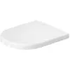 Image de Duravit, Abattant WC, Siège de WC D-Code, amovible, avec fermeture automatique, fixation par pin, 360x483mm, se c
