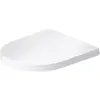 Image de Duravit, Abattant WC, Siège de WC Balcoon, en forme de D, amovible, avec dispositif d'abaissement automatique