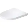 Image de Duravit, Abattant WC, Siège de WC Balcoon, à recouvrement, charnière en acier inoxydable, sans dispositif d'abaissement