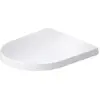 Image de Duravit, Abattant WC, Siège de WC Balcoon, en forme de D, amovible, sans dispositif d'abaissement automatique